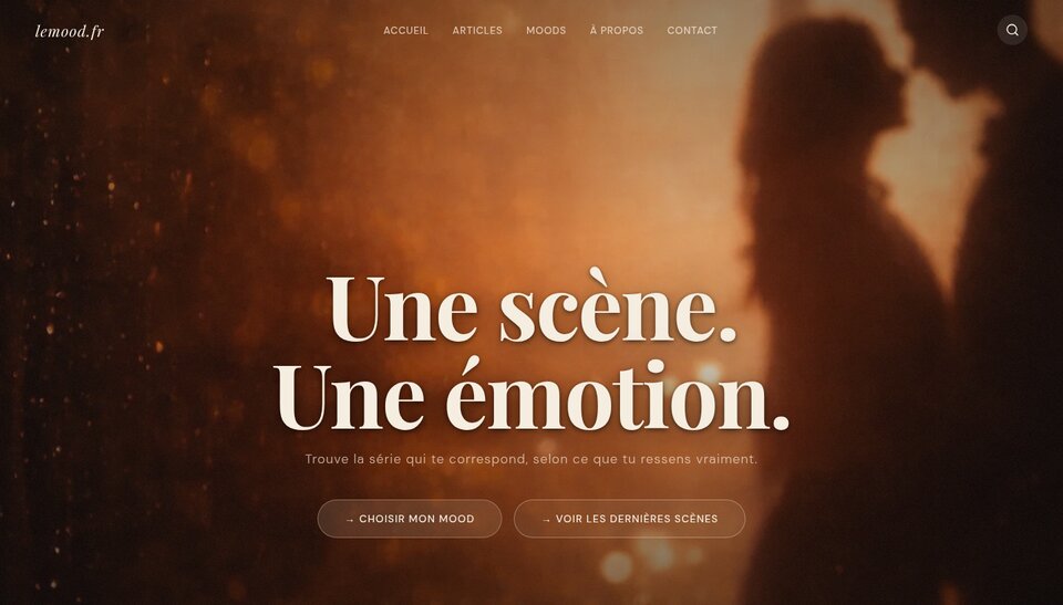 Page d'accueil du site Le Mood