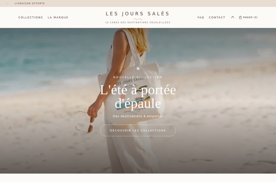 Page d'accueil du site Les Jours Salés